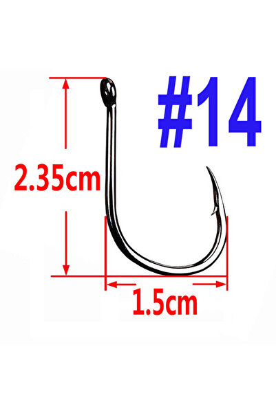 facifa خطاف صيد سمك الشبوط من إيسيما، مقاس 14، 100 قطعة، خطاف دائري منحرف، خط...