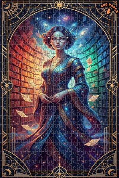 Teona Ahşap عمل فني لامرأة حكيمة غامضة، لغز خشبي بإطار مزدوج الطبقات، 400 قطع...