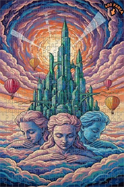 Teona Ahşap لغز خشبي بإطار مزدوج الطبقات من سلسلة ساحر أوز، مدينة الزمرد، 400...