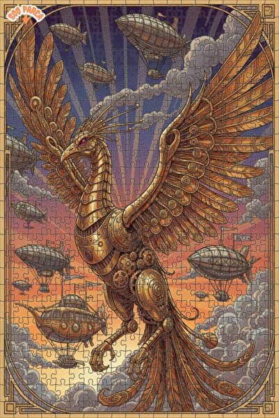 Teona Ahşap Steam Mechanical Phoenix Wooden Puzzle 500 Pieces 50X30
