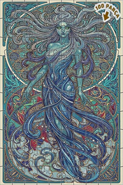 Teona Ahşap لغز خشبي بإطار مزدوج الطبقات من ديزاين مير ميرميد آرت 100 قطعة 25x25