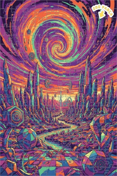 Teona Ahşap لغز خشبي بإطار مزدوج الطبقات بمظهر الطباعة الرقمية من سايدكيدليك ...