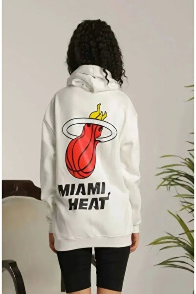 nedo7    Unisex Hooded Printed Sweetshirt - White