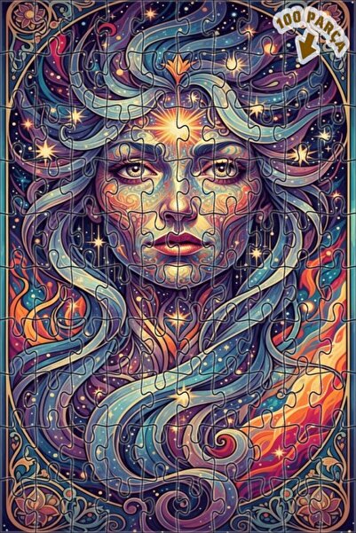 Teona Ahşap لغز خشبي بإطار مزدوج الطبقات بمظهر ألوان مائية لامعة للنساء من جا...