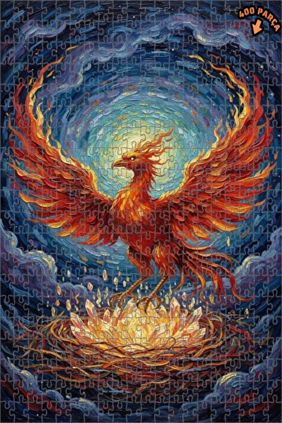 Teona Ahşap لغز خشبي بمظهر لوحة زيتية لطائر العنقاء، لغز خشبي بإطار مزدوج الط...