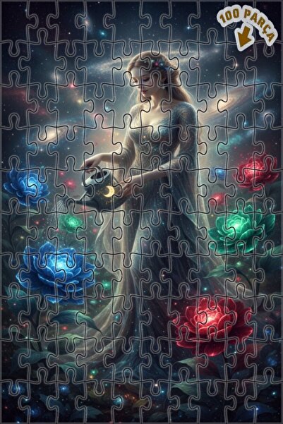 Teona Ahşap لغز خشبي بإطار مزدوج الطبقات بمظهر لوحة زيتية لامرأة من غالاكتيك ...