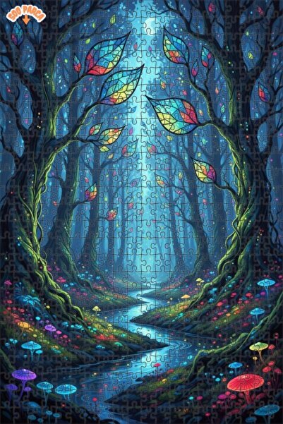 Teona Ahşap لغز خشبي بمظهر الغابة الغامضة 500 قطعة 50×30