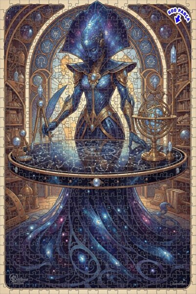 Teona Ahşap لغز خشبي بإطار مزدوج الطبقات من جالاكتيك بيلج وومان 600 قطعة 50x35