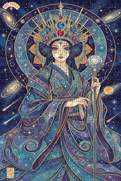 Teona Ahşap لغز خشبي بمظهر لوحة زيتية لملكة الفضاء، لغز خشبي بإطار مزدوج الطب...