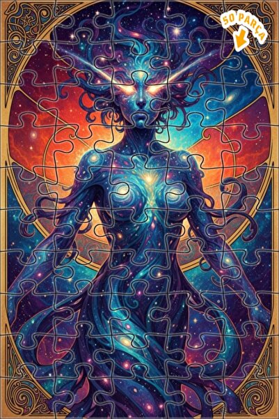 Teona Ahşap لوحة فنية نسائية بتأثير الزيت من كوزميك، 50 قطعة، 15×25