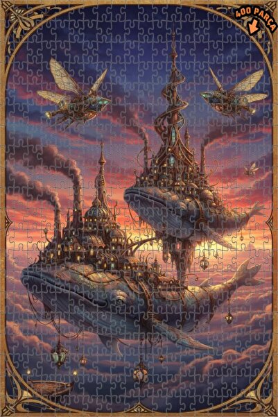 Teona Ahşap لغز خشبي بإطار مزدوج الطبقات من ماجيك سكاي ويلرز 400 قطعة 35x35