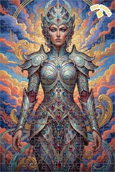 Teona Ahşap لغز خشبي مطبوع عليه صورة الملكة المحاربة الفخمة، 200 قطعة، مقاس 2...