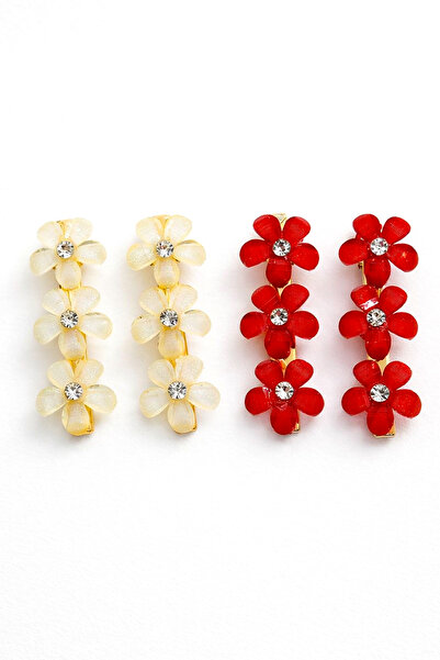 MakeWell Agrafe de păr Rengarek cu flori de lotus și design floral cu piatră ...