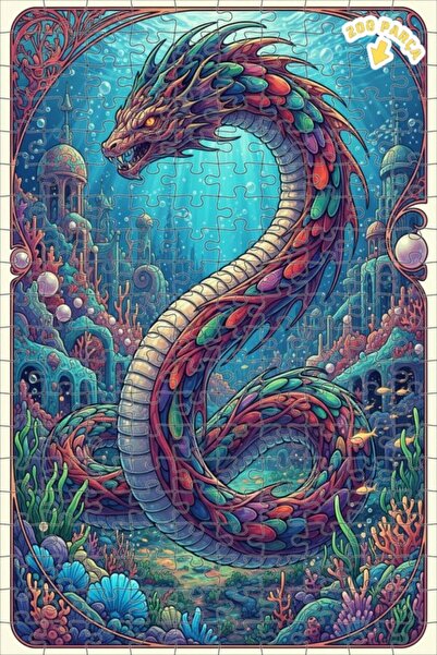 Teona Ahşap لغز خشبي فني ملون من مملكة التنين، لغز خشبي بإطار مزدوج الطبقات، ...