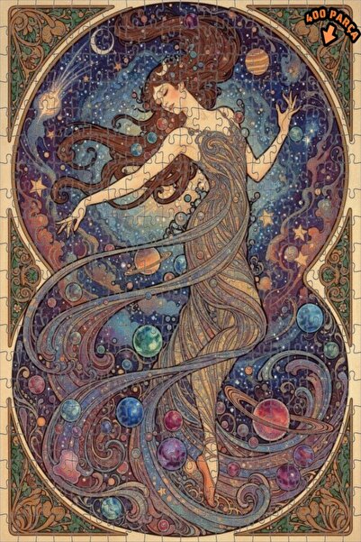 Teona Ahşap لغز خشبي من الفنون الفنية بتصميم ملكة النجوم، لغز خشبي بإطار مزدو...