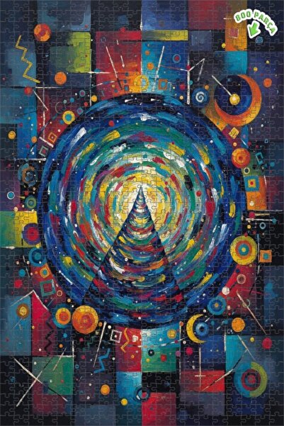 Teona Ahşap لغز خشبي مزدوج الطبقات بإطار فني حلزوني حركي 800 قطعة 70×50