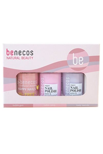 benecos Pretty in Pastel Nail Polish Set – 3 Delicate Shades for a Playful an...