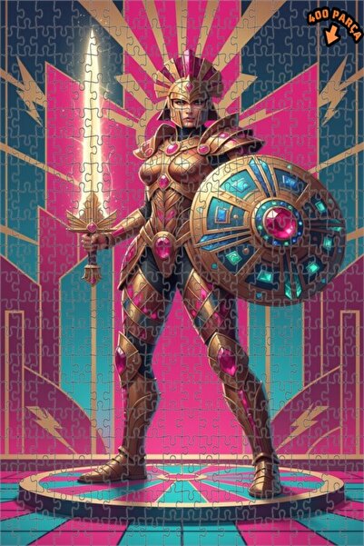 Teona Ahşap لغز خشبي بإطار مزدوج الطبقات من آرت ديكو، 400 قطعة، 35×35