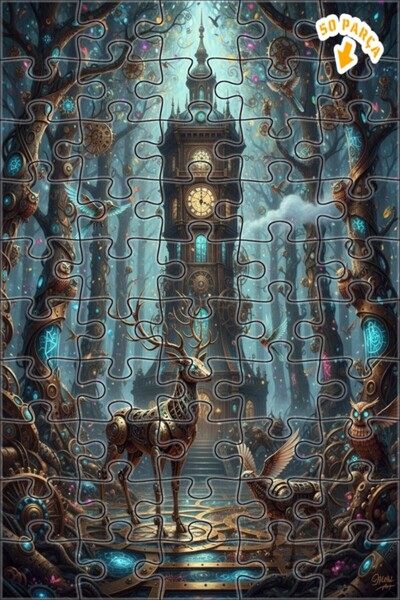 Teona Ahşap لغز خشبي بإطار مزدوج الطبقات من ستيمبانك أورجاند ووندرلاند 50 قطع...