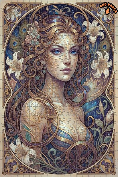 Teona Ahşap لغز خشبي بتصميم فني حديث يصور امرأة بأسلوب اللوحات الزيتية 400 قط...