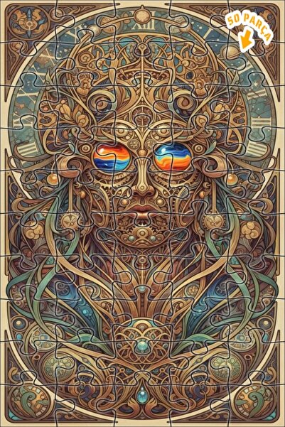 Teona Ahşap لغز خشبي بإطار مزدوج الطبقات من تيم آند تايم 50 قطعة 15×25