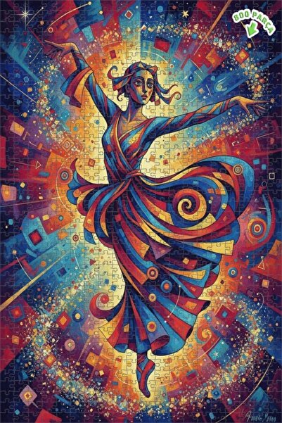 Teona Ahşap لوحة فنية حديثة بتصميم راقص مبهج بمظهر زيتية، لوحة خشبية مؤطرة بط...