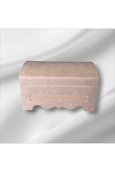 SEKAY AHŞAP Ham Ahşap Takı Aksesuar Küçük Boy Dekoratif Sandık Kutu