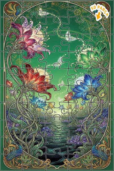 Teona Ahşap لغز خشبي مؤطر بطبقتين بمظهر لوحة زيتية لشلالات الغابة السحرية 150...