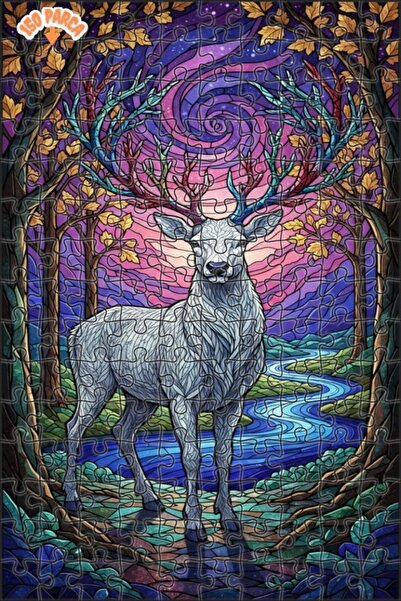 Teona Ahşap Mysterious Forest's Deer Art Puzzle 150 Pieces 20X30