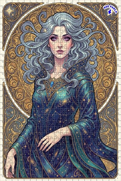 Teona Ahşap لغز خشبي بمظهر لوحة زيتية لملكة النجوم 600 قطعة 50×35