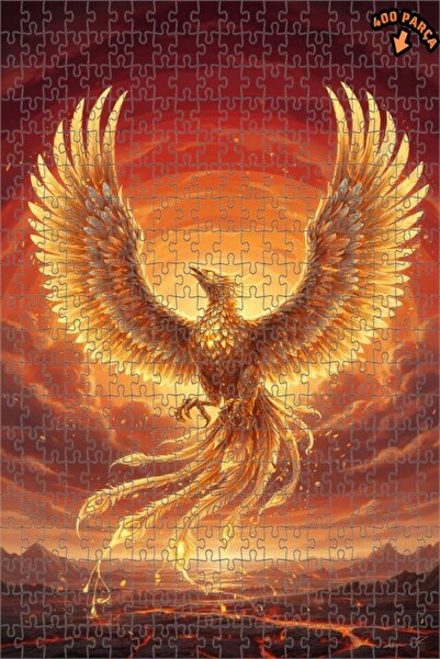 Teona Ahşap لغز خشبي بمظهر لوحة زيتية لطائر الفينيق الغامض 400 قطعة 35×35