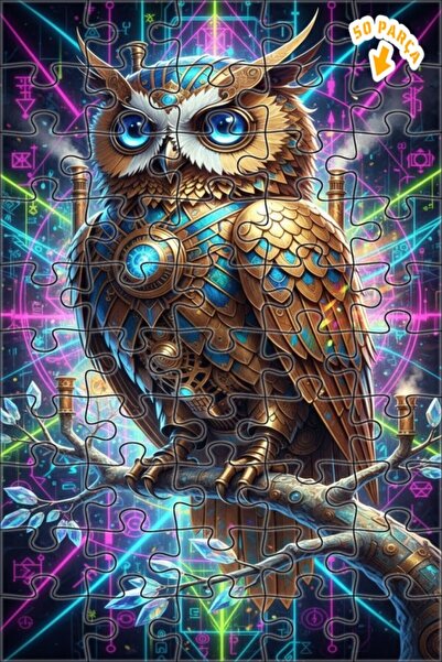 Teona Ahşap Mysterious Library Tale Oil Painting Look Art Puzzle 150 Pieces 2...