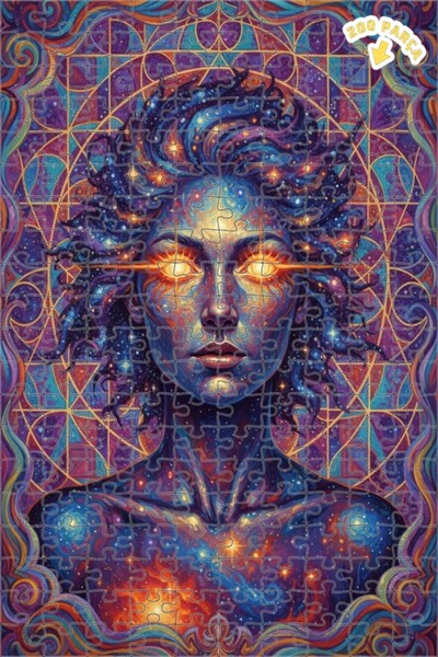 Teona Ahşap لغز خشبي بإطار مزدوج الطبقات بمظهر لوحة زيتية فضائية 200 قطعة 25×35