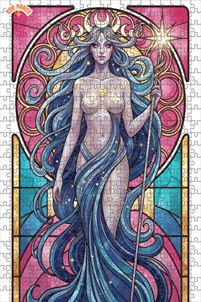 Teona Ahşap لغز خشبي مؤطر بطبقتين من الفن السماوي للنساء 500 قطعة 50x30