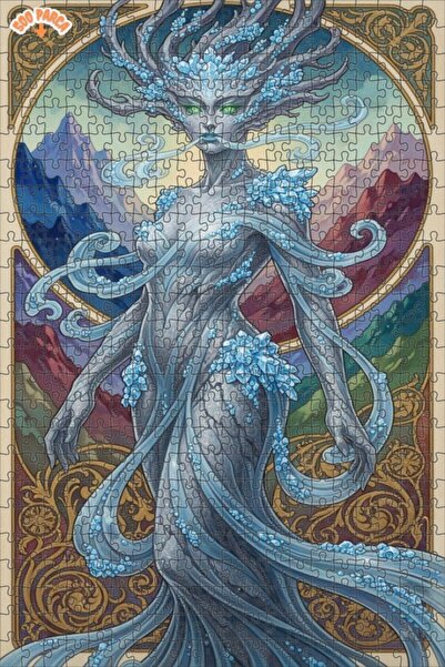 Teona Ahşap لغز خشبي بإطار مزدوج الطبقات من فن الجنية الكريستالية 500 قطعة 50x30