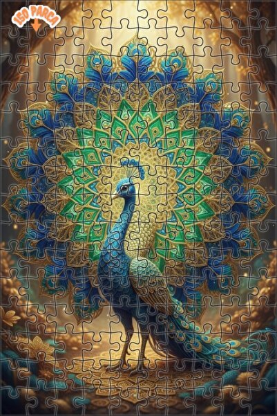 Teona Ahşap Peacock and Pattern Art in the Image 150 Pieces 20X30