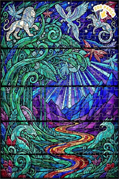 Teona Ahşap لغز خشبي مؤطر بطبقتين من مونسترز آند دراجونز الساحرية بالألوان ال...