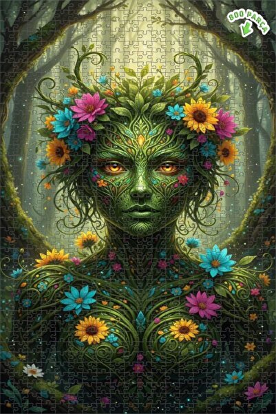 Teona Ahşap لغز خشبي بنمط زهور الطبيعة الرئيسية بمظهر لوحة زيتية 800 قطعة 70×50