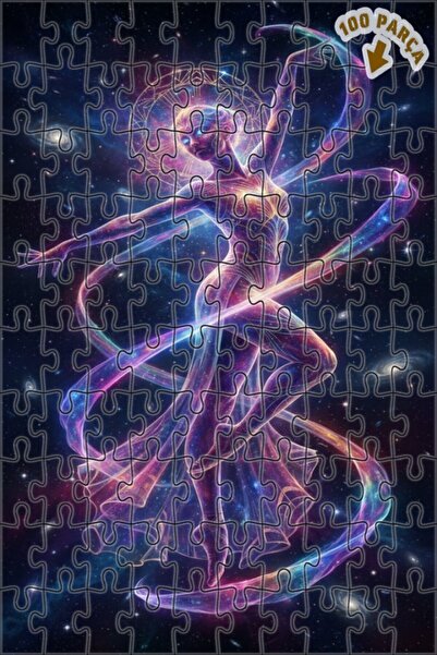 Teona Ahşap لغز خشبي بإطار مزدوج الطبقات من كوزميك دانسر 100 قطعة 25x25