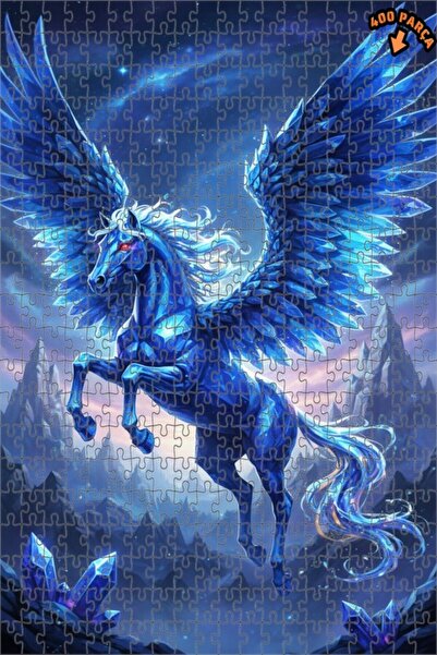 Teona Ahşap لغز خشبي بإطار مزدوج الطبقات من ميستيك كريستال بيجاسوس 400 قطعة 3...