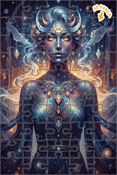 Teona Ahşap لغز خشبي بإطار مزدوج الطبقات بتصميم فني رقمي بمظهر الألوان المائي...