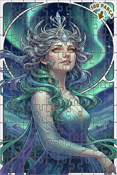 Teona Ahşap لغز خشبي بإطار مزدوج الطبقات من آرت آيس كوين أورورا، 100 قطعة، 25×25