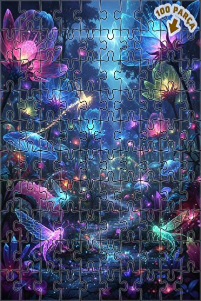 Teona Ahşap لغز خشبي بإطار مزدوج الطبقات بمظهر لوحة زيتية يصور أضواء الغابة ا...