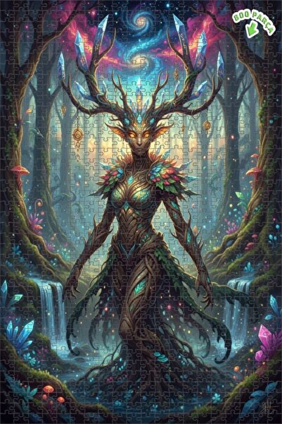 Teona Ahşap لغز خشبي بإطار مزدوج الطبقات بمظهر لوحة زيتية كريستالية على شكل ق...