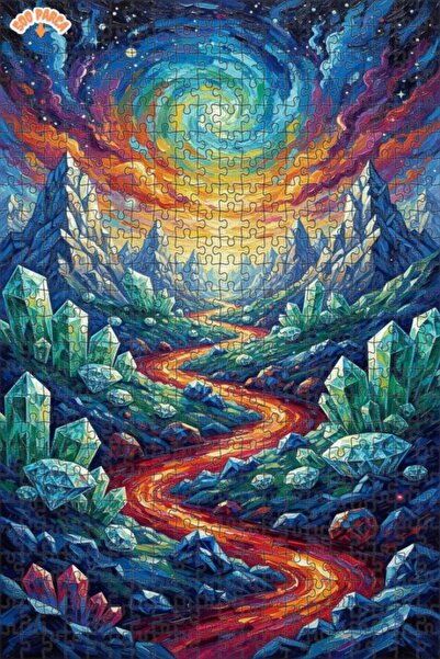 Teona Ahşap لغز خشبي بإطار مزدوج الطبقات بمظهر لوحة زيتية من كريستال فالي، 50...