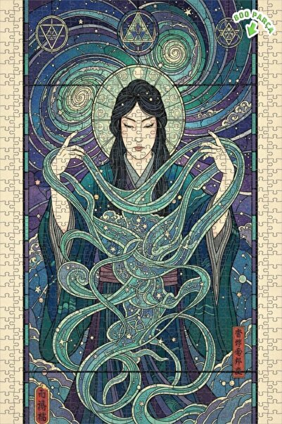 Teona Ahşap لغز خشبي بإطار مزدوج الطبقات بمظهر بلاط فني للنساء من كوزميك رايف...