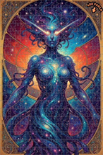 Teona Ahşap لوحة فنية نسائية بتأثير الزيت من كوزميك 400 قطعة 35×35