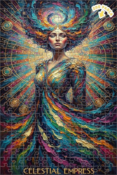 Teona Ahşap لغز خشبي بإطار ذو طابقين بمظهر لوحة زيتية للإمبراطورة السماوية 20...