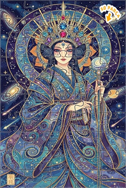 Teona Ahşap لغز خشبي بمظهر لوحة زيتية لملكة الفضاء، لغز خشبي بإطار مزدوج الطب...