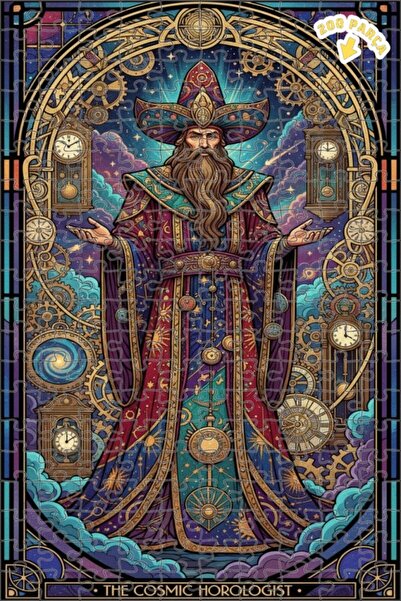 Teona Ahşap لغز فني بتصميم فنان الكوسمولوجيا بمظهر لوحة زيتية، لغز خشبي بإطار...